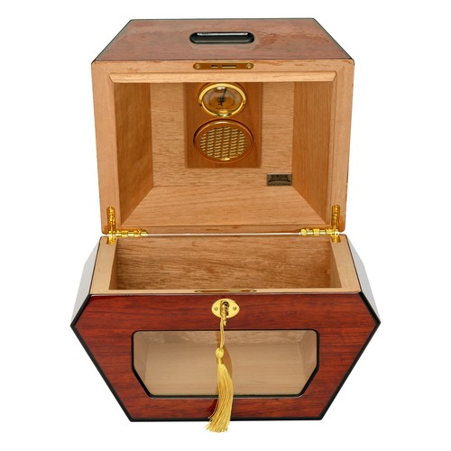 Don Salvatore Classic Cuban Wheel Humidor Holds up to 50 Cigars, SureSeal - Picture 6 of 7