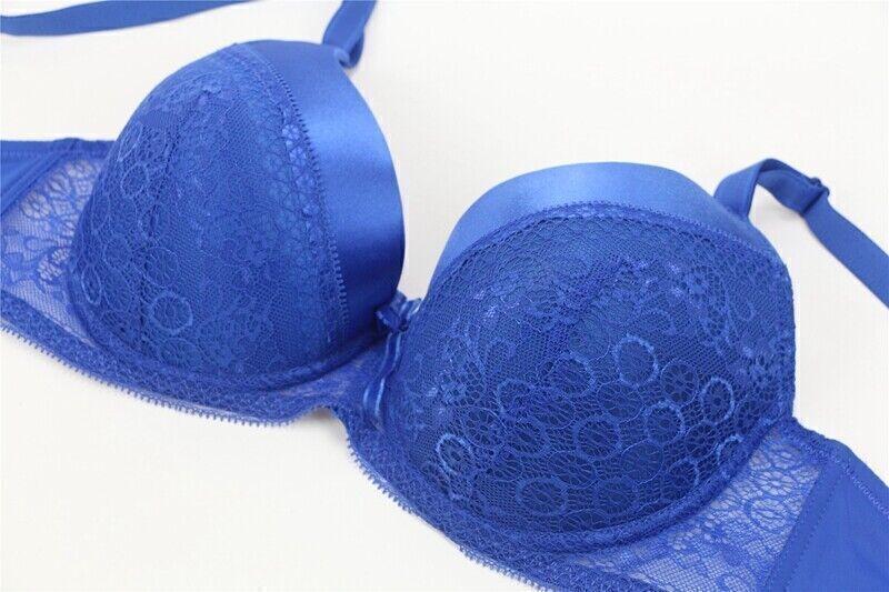 Women 3/4 Cup Extra Padded Comfortable Bra Laced Push Up Bra 36 38 40