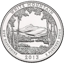 2013-D UNC White Mountain ATB Quarter from US Mint Bag - Free Shipping!