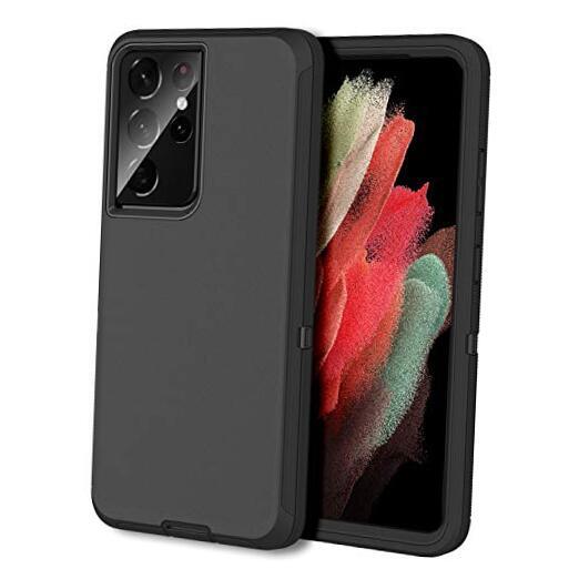 Case, 3-Layer Super Full Heavy Duty Body Galaxy S21 Ultra 5G (6.8 inch) Black