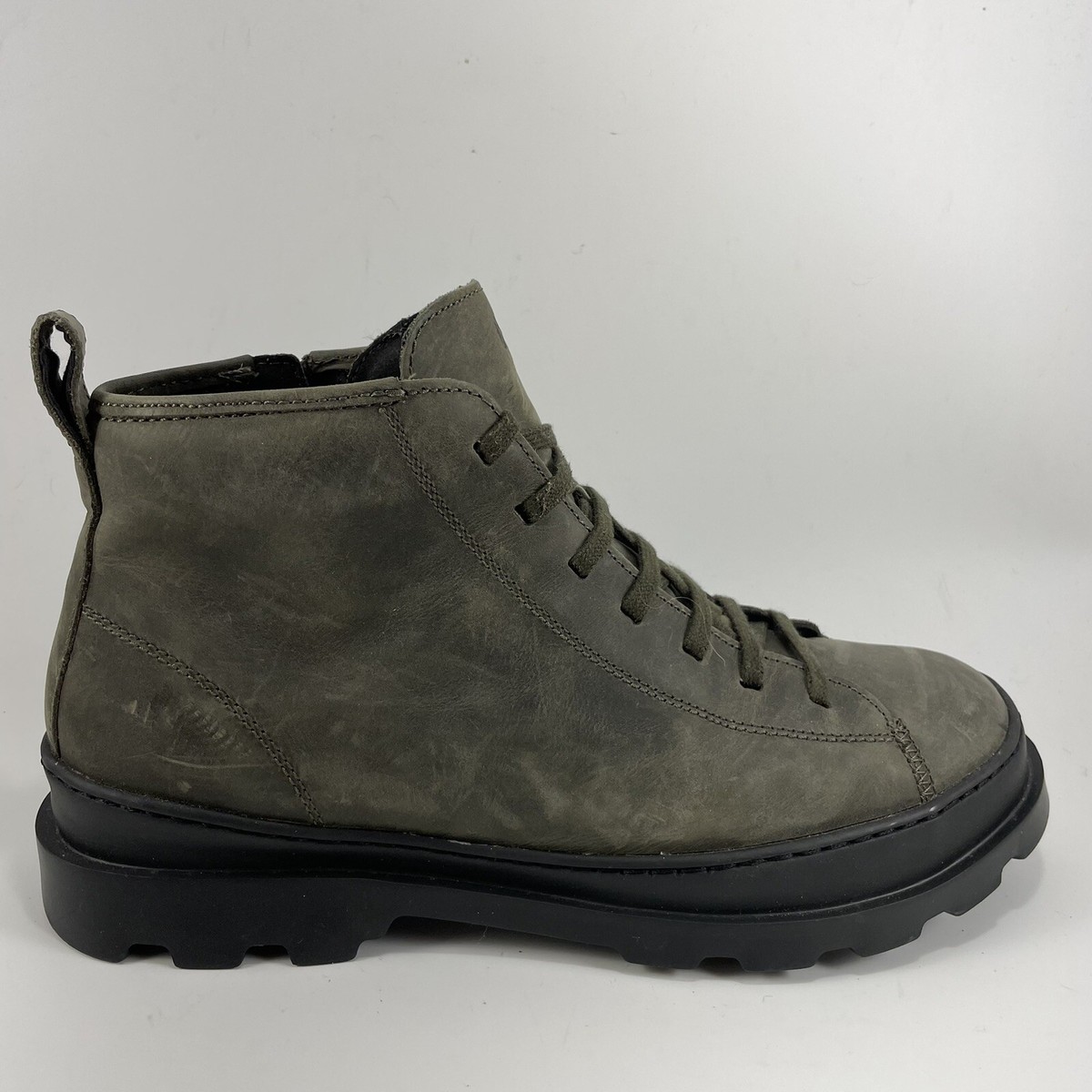 Camper Brutus Lace Up Nubuck Boots Mens Size 41 US Size 8 Gray Ankle Inside  Zip | eBay