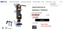 Mittler Bros Louver Press Kit - Pullmax Planishing Hammer Erco - Made In Usa