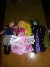 Sleeping Beauty Plush Maleficent Prince Phillip Bean Bag disney