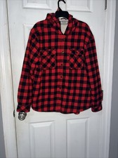 Boston traders, extra large women  s red and black flannel Shacket