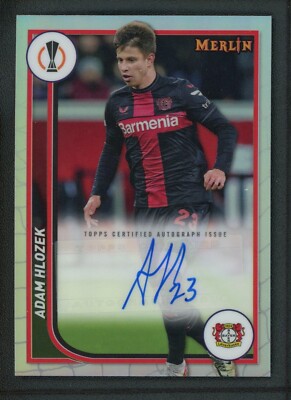 2024 ADAM HLOZEK AUTO TOPPS MERLIN UEFA EUROPA LEAGUE REFRACTOR AUTOGRAPHS