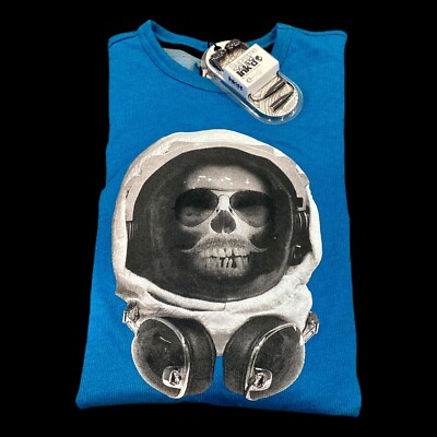 Mens Turquoise Skullcandy Crewneck Sweatshirt w/Pockets SML NWT Earbuds Included