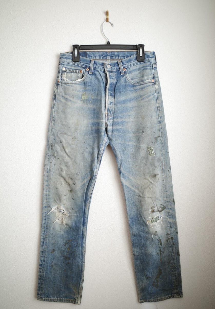 Vintage 90's Levi's 501 Denim Pants W33 L36 *W32 L34* USA Faded