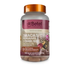 Betel Natural Three Macas capsules - 1500 mg per serving -  90 Capsules