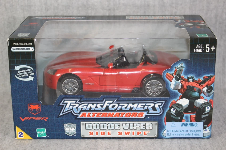 TRANSFORMERS Alternators Side Swipe #2 Dodge Viper Hasbro 2003 New Sealed Action - Bild 2 von 4