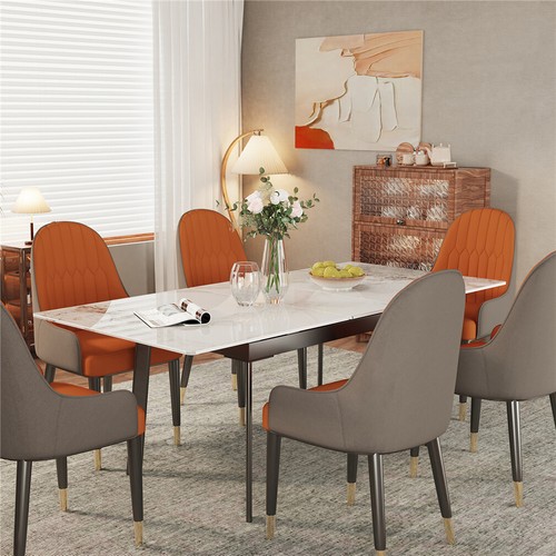 160cm Stone Extendable Dining Table Wedding Party Feast Restaurant Dining Table - Picture 19 of 22