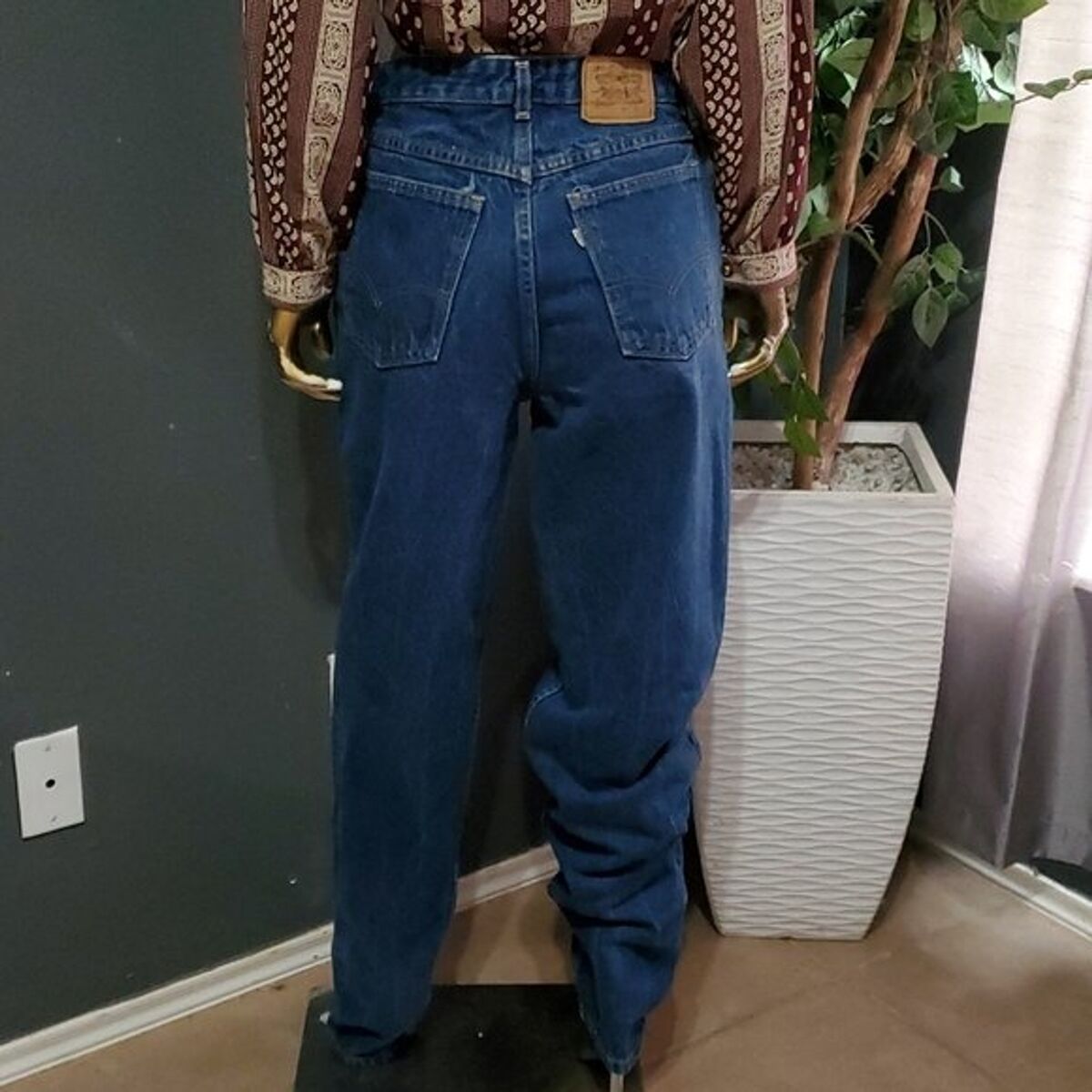 Vintage Levis 573 White Tab High Rise Blue Denim Jeans Size Vintage Levis 573 White Tab High Rise Blue Denim Jeans Size