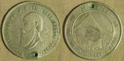 Medal: Bolivia: 1867 Gen, Melgaro 20 Dec. 31mm AG IRTM380 | eBay