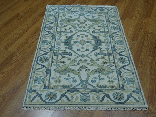 Contemporary Turkish Oushak Rug, Modern Multicolored Area Rug 3x5, Handmade