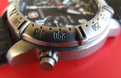 SUPER Rare WENGER GST AIR TITANIUM Swiss Army CHRONOGRAPH~Ratchet