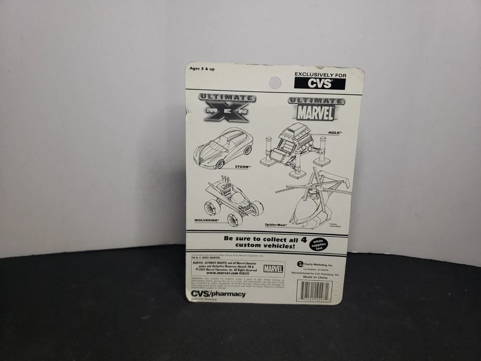 Marvel Ultimate Xmen Diecast Vehicle & Comic Book Hulk New - Image 2 of 2