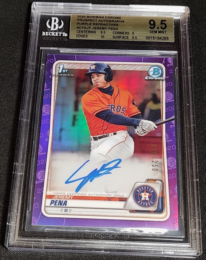その他 Bowman 2020 Jeremy Pena Purple Ref Auto 2020 Bowman - Chrome Prospects Autographs Jeremy Pena #CPA
