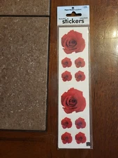 Paper House Red Rose Stickers ST-2095E Acid and Lignin Free