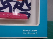 Trina Turk New Cell Phone Case Apple iPhone 5 Hard Shell Cover sant navy
