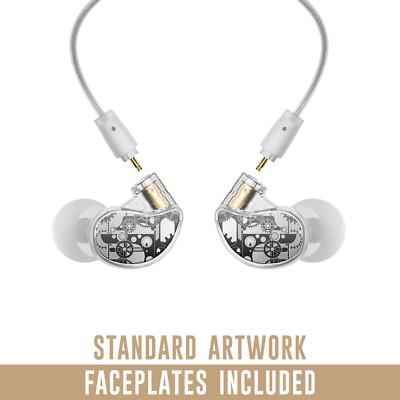  MEE audio M6 PRO 2nd Generation + Gears Artwork Faceplates Bundle (Clear)