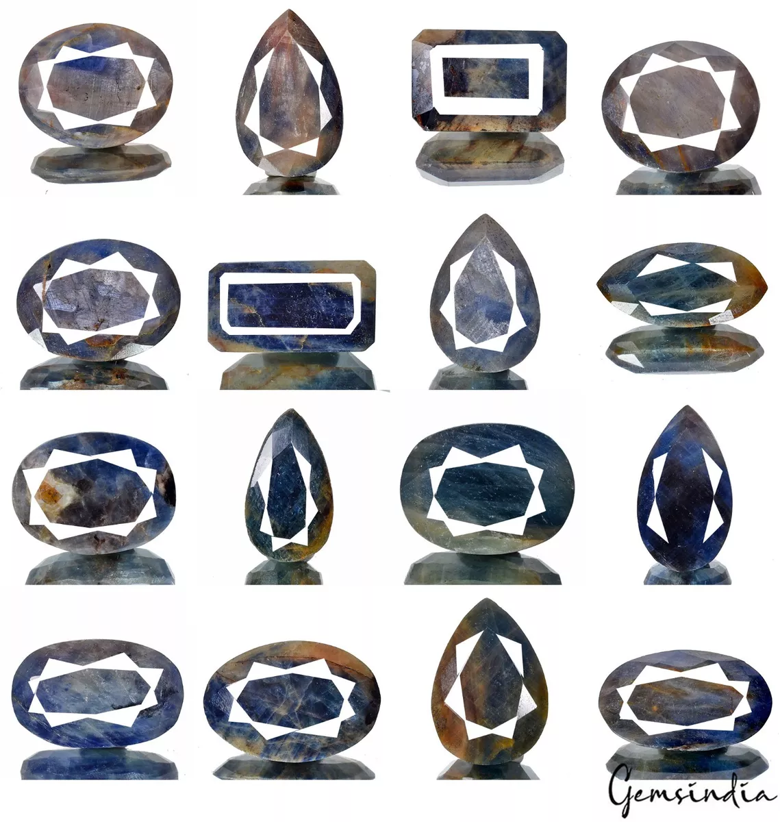 Blue grey shop gemstones