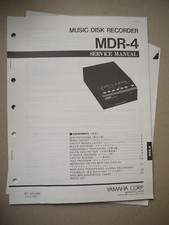 Yamaha Music Disk Recorder MDR-4 Service Manual