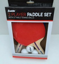 Franklin Ping Pong Table Tennis Paddles 2 Player Set Paddle With 3 Balls NEW
