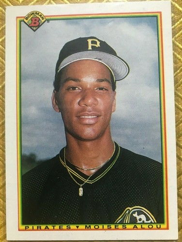 MOISES ALOU Rookie Card 1990 Bowman 178 Pittsburgh Pirates Montreal 