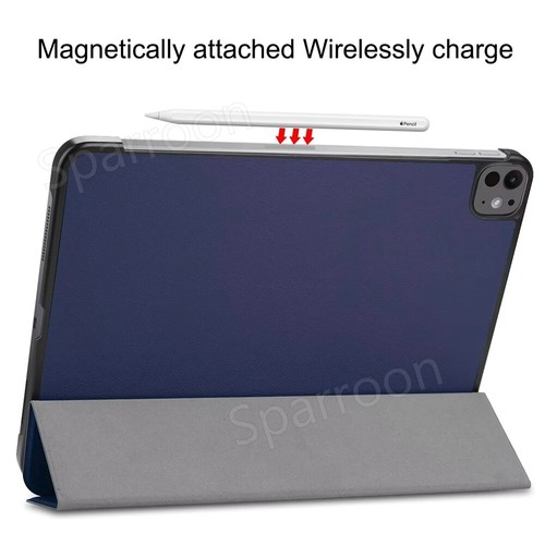 For 2024 iPad Air 11" 13" iPad Pro 11" 13" Slim Leather Stand Smart Case Cover - Picture 26 of 83