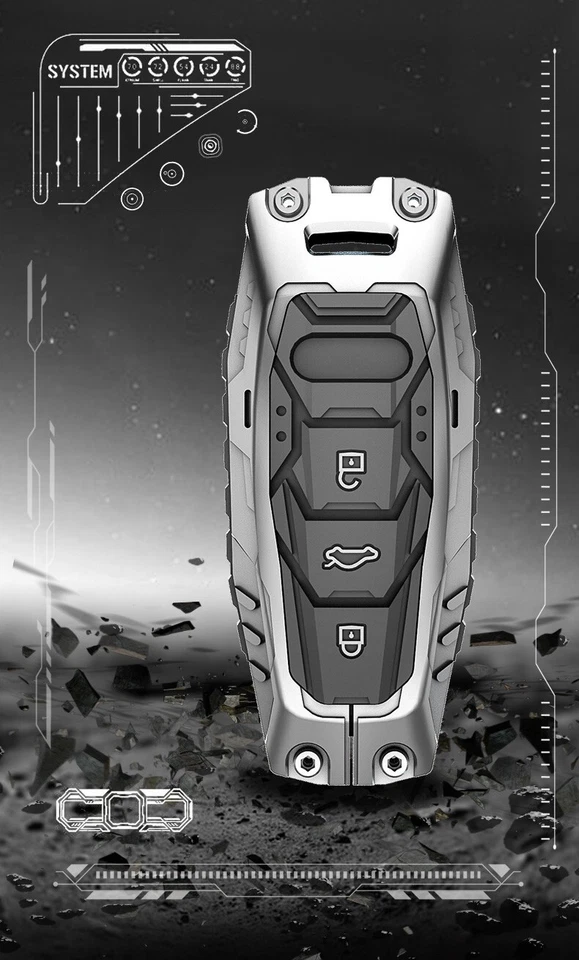 Funda protectora de metal para llave de coche para Audi Q7 Q8 S8 A5 A6 A7 A8 Foto 4 de 4