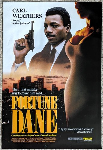 Fortune Dane Video Movie Poster 1988 27X40 Rolled 1 Sheet  Carl Weathers