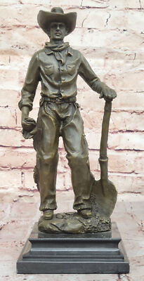 Cowboy Finest US Lost Wachs Bronze Statue Skulptur By Fisher Kunstwerk Gift Sale
