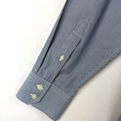 Banana Republic Mens Dress Shirt Size Large Blue Pin Stripe Slim