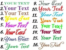 Custom Text Vinyl Lettering Sticker Decal Personalized Name Window Wall Car Door