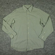 Lacoste Shirt Mens 43 Extra Large Green Blue Long Sleeve Button Up Preppy