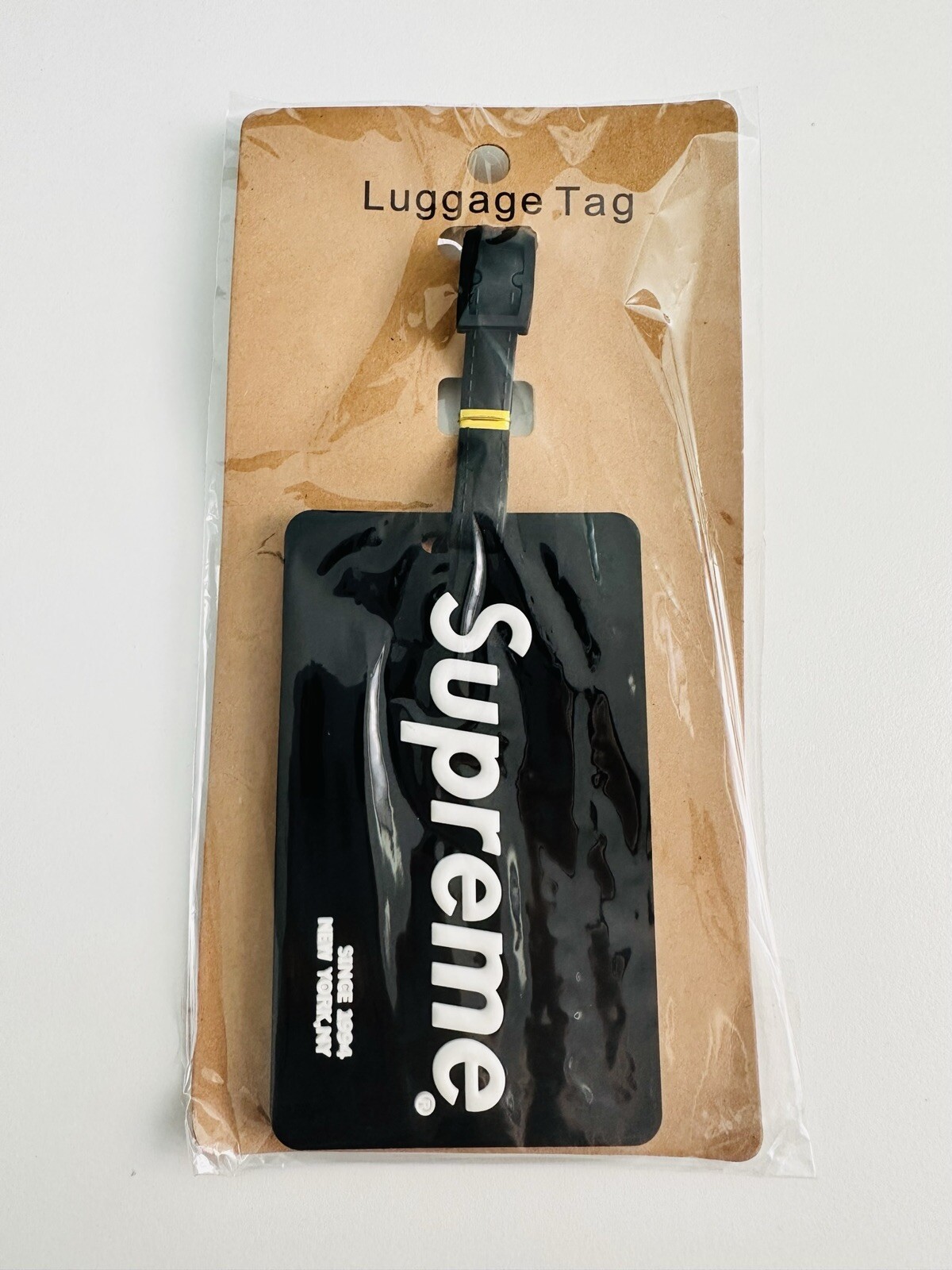 Supreme Black Box Logo Card Holder Travel Trip ID Case Bag Luggage Tag
