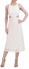 BCBGMAXAZRIA GARDENIA Women's Cotton Lace Cutout Dress, US 2