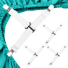 Bed Sheet Straps Fitted Sheet Holders for Corners King Queen Size Mat