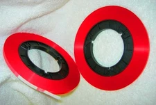 1/4" x 1,000' RED leader tape on hub, RTM RMGI