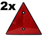 2x Triangular Red Reflectors- Screw-fit Rear Triangle Pair for trailers caravans