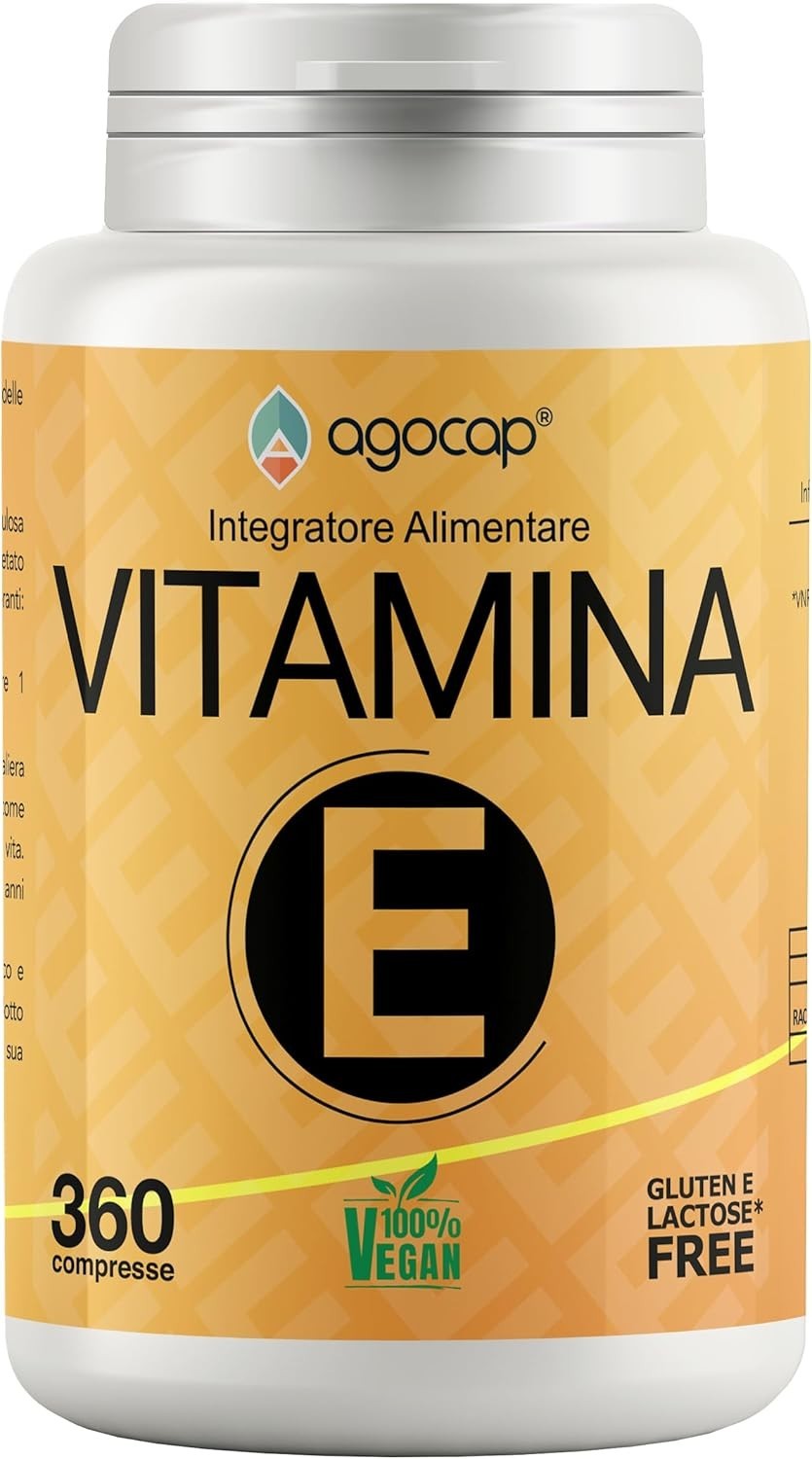 Vitamina E Alto Dosaggio per Sportivi - 360 Compresse - Qualità Italia
