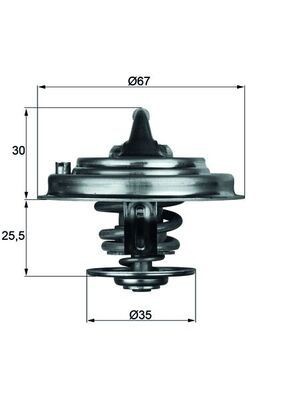 Neu - Mahle TX3482D Thermostat, KüHlmittel FüR Audi Vw-image