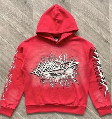 Hellstar Studios Records Hooded Hoodie 'Washed Red' HSRC-WASHEDRED Size Small