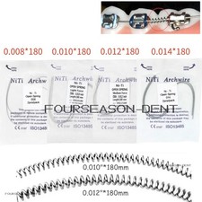 2 Pcs Dental Orthodontic Niti Open Coil Spring Arch Wires Dia.08/10/12/14 180mm