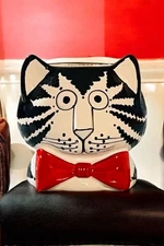 Vintage Kliban Cat Head, Red Bowtie, Sigma Ceramic Coffee Mug