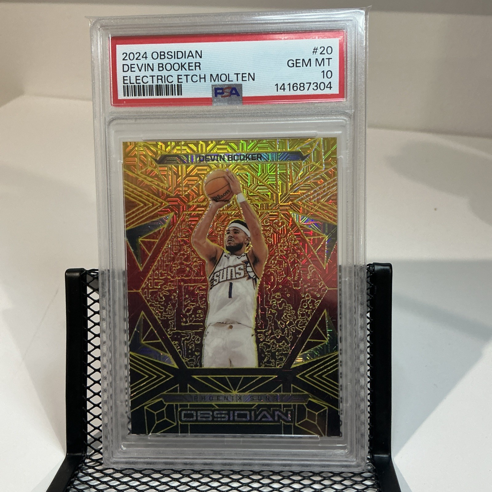 2024 Obsidian Devin Booker Electric Etch Molten #20 PSA 10 GEM MINT 🔥POP 1🔥 