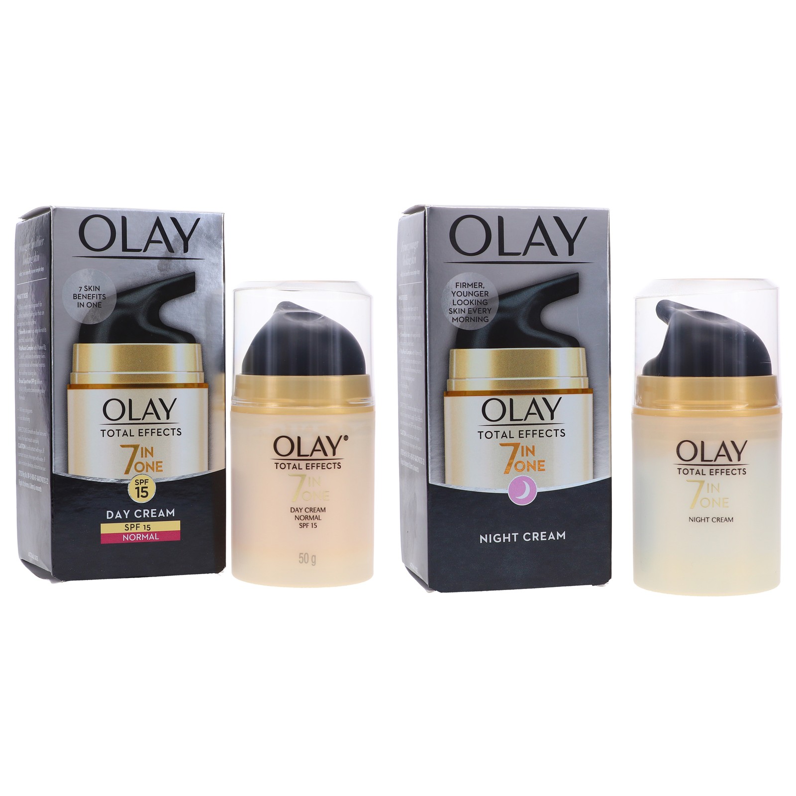 Olay Total Effects 7 в одном дневном креме с SPF 15 17 унции и 7 в одном ночном креме 17 унции 6990₽