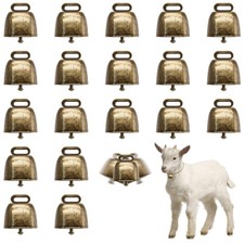Jiozermi 20 pièces cloches de vache en cuivre pâturage, bronze 1,37 pouces, 20
