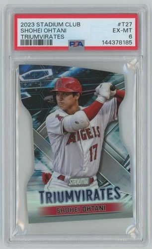 2023 Topps Stadium Club Triumvirates Shohei Ohtani PSA 6 Angels #T-27 C49