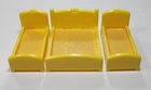 Vintage Fisher Price Little People (3) Royal Castle #993 beds: 1 double 2 single