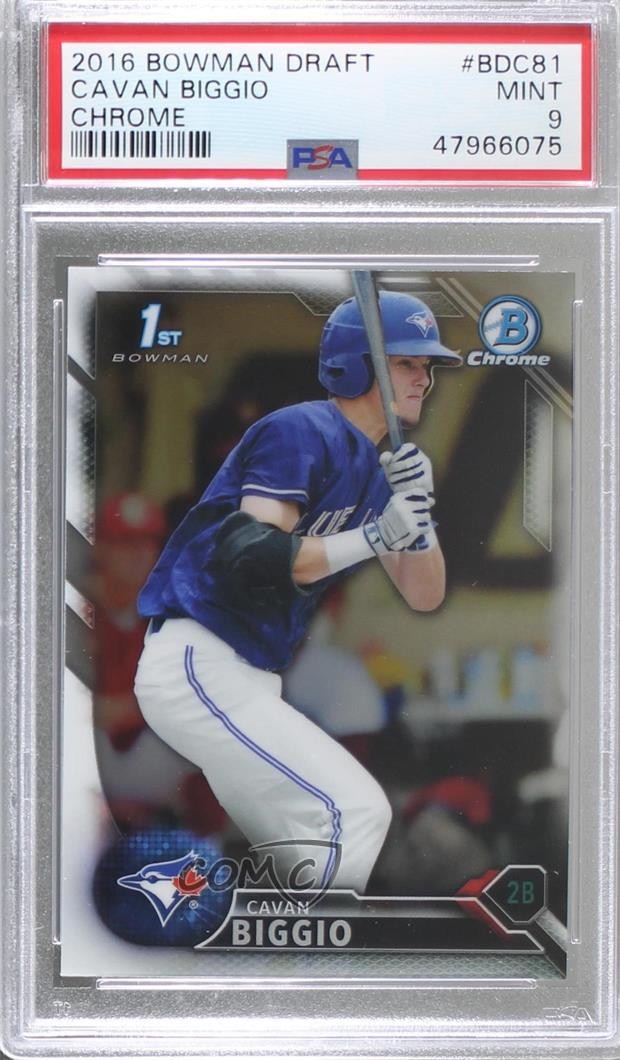 2016 Bowman Draft Chrome Draft Picks Cavan Biggio #BDC-81 PSA 9 MINT 1b8